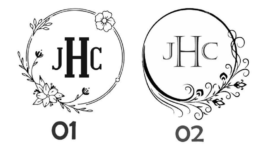 Custom Shiny Monogram Hand-Held Wedding Embosser Stamp-Monogram Embosser