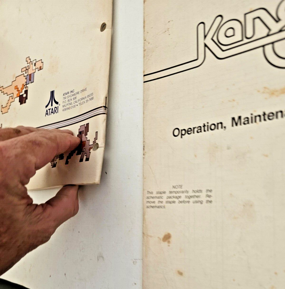 ATARI KANGAROO VIDEO GAME OPERATION, MAINTENANCE & SERVICE MANUAL W SCHEMATICS +