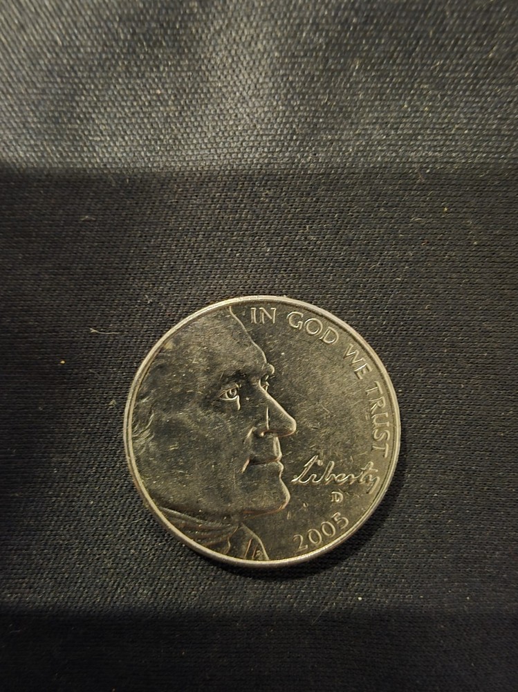 2005 D Jefferson Buffalo Nickel Error Die Chip