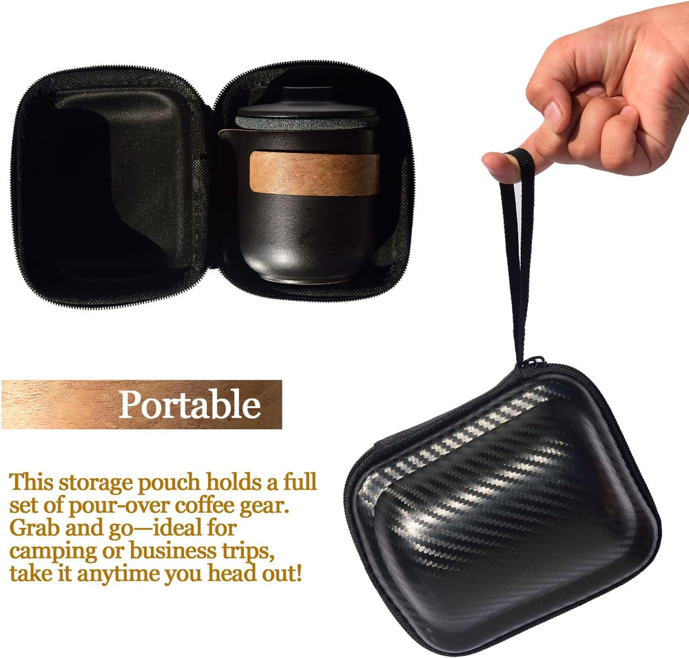 Pour Over Coffee Maker - All-Ceramic Drip Set, Single Serve Coffee Maker with Po