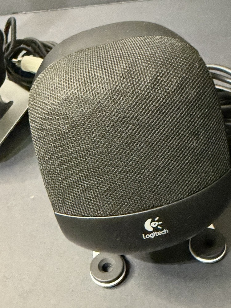 Logitech Z-640 Computer Satellite Speakers Red/White Wire Tested