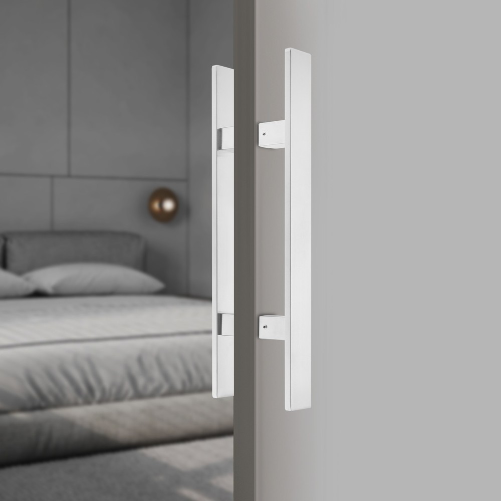 H-Shaped Push Pull Door Handle Stainless Handle Sliding Dual Sided Door Handle