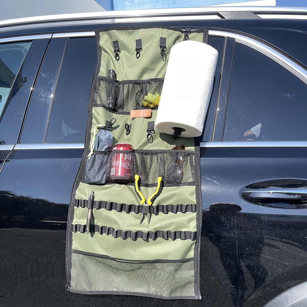600D Camping Hanging Organizer Wrap-Around & Expandable Storage for Camp Kitchen