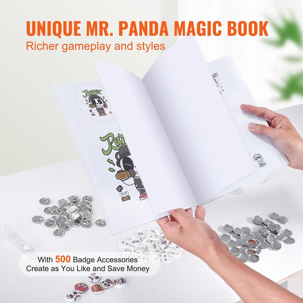 25mm Button Constructor with 500 Elements, Panda Planning Pages and Low Force