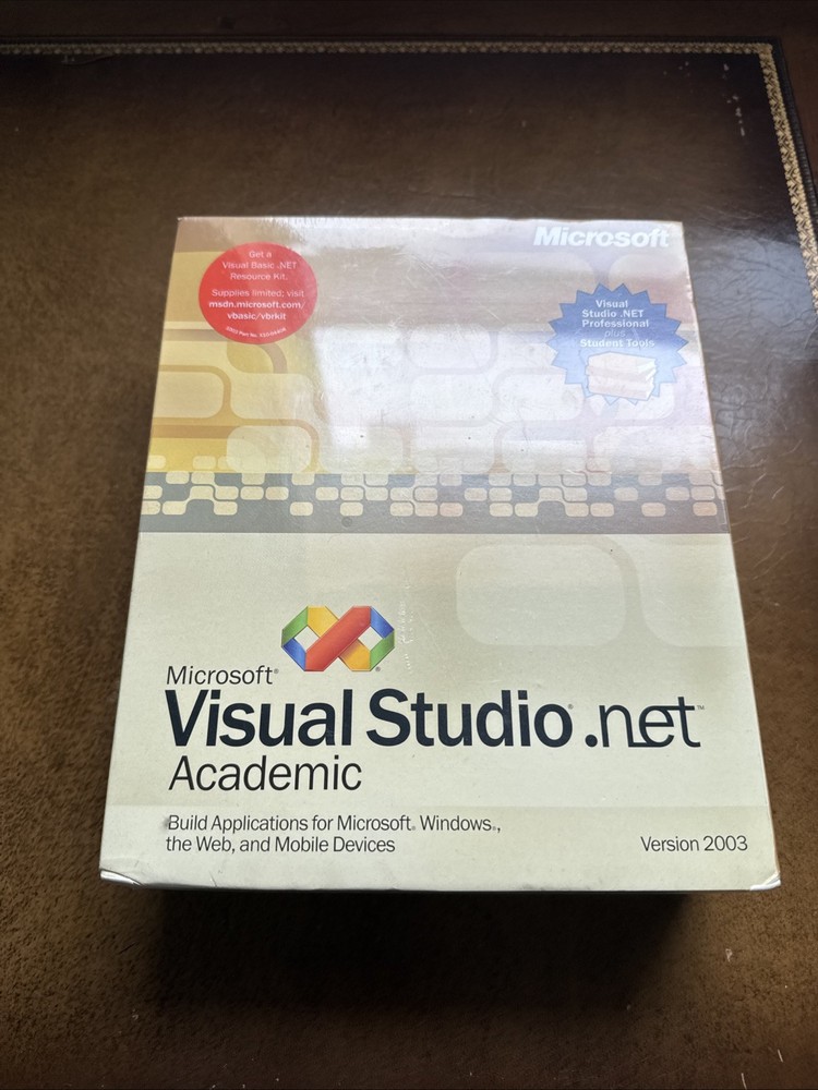 Microsoft Visual Studio .NET Professional 2003 (Retail) (1 User/s) - Full...