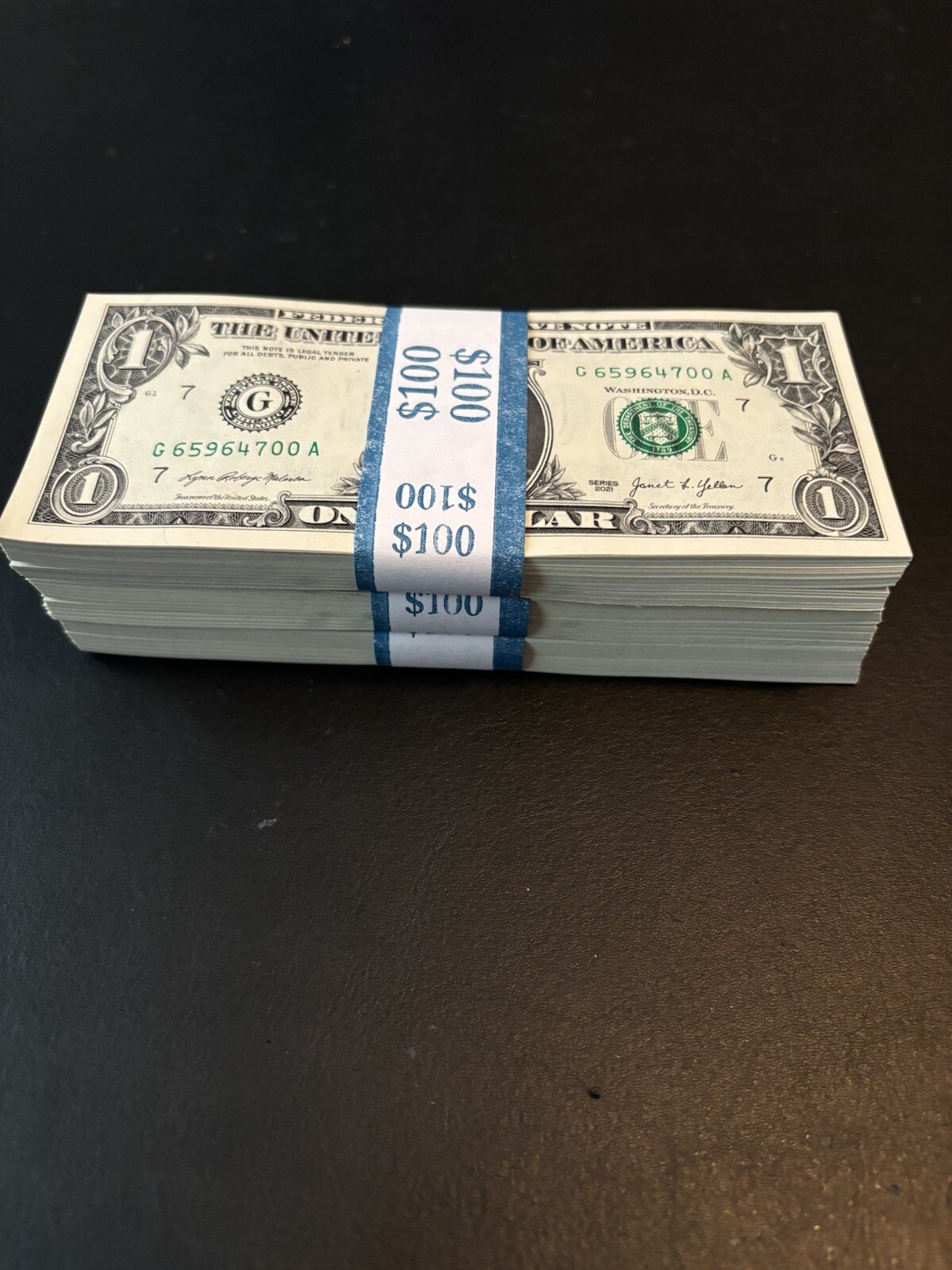 100 ($1) ONE DOLLAR BILLS - UNCIRCULATED NONSEQUENTIAL - 2021