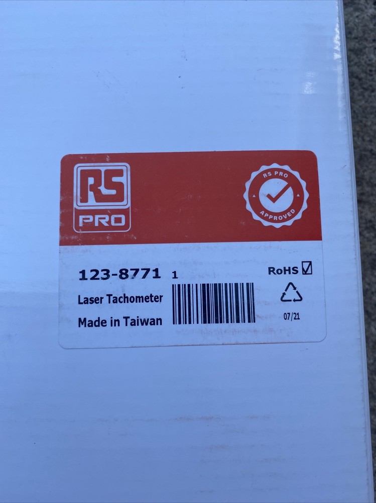 RS PRO 123-8771 Laser Tachometer Digital Tachometer