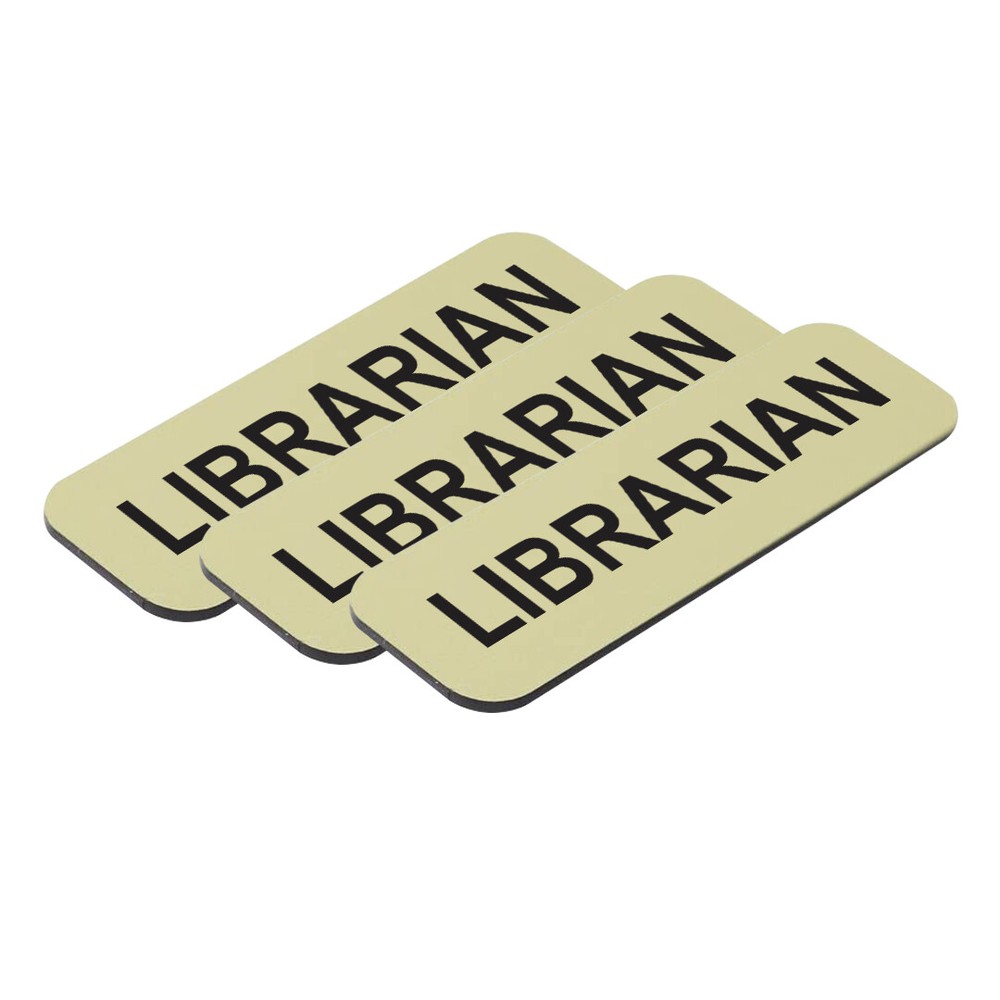 Librarian 1 x 3" Name Tag (3 Pack)