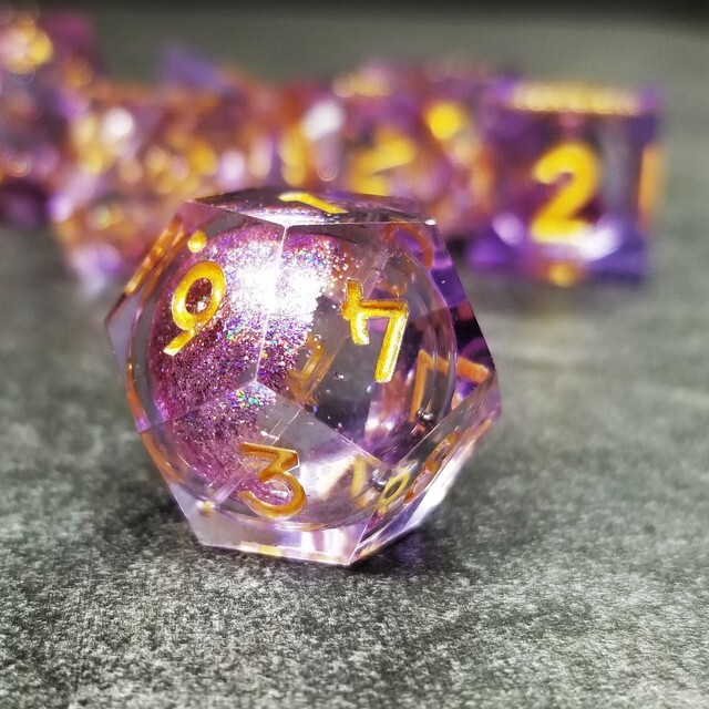 Sage's Spirits - Arcane Spirits Liquid Core Sharp Edge Resin Dice Set