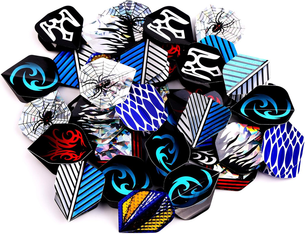 Dart Flights,144 pcs Standard Shape Professional Flight Feather Replacement Tail