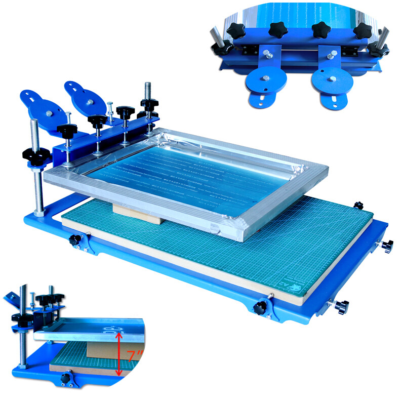 Single-Color Silk Screen Printer 3D Screen Printing Machine Adjustable Height