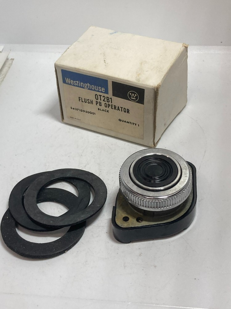 WESTINGHOUSE OT2B1 PUSHBUTTON OPERATOR BLACK FLUSH NIB