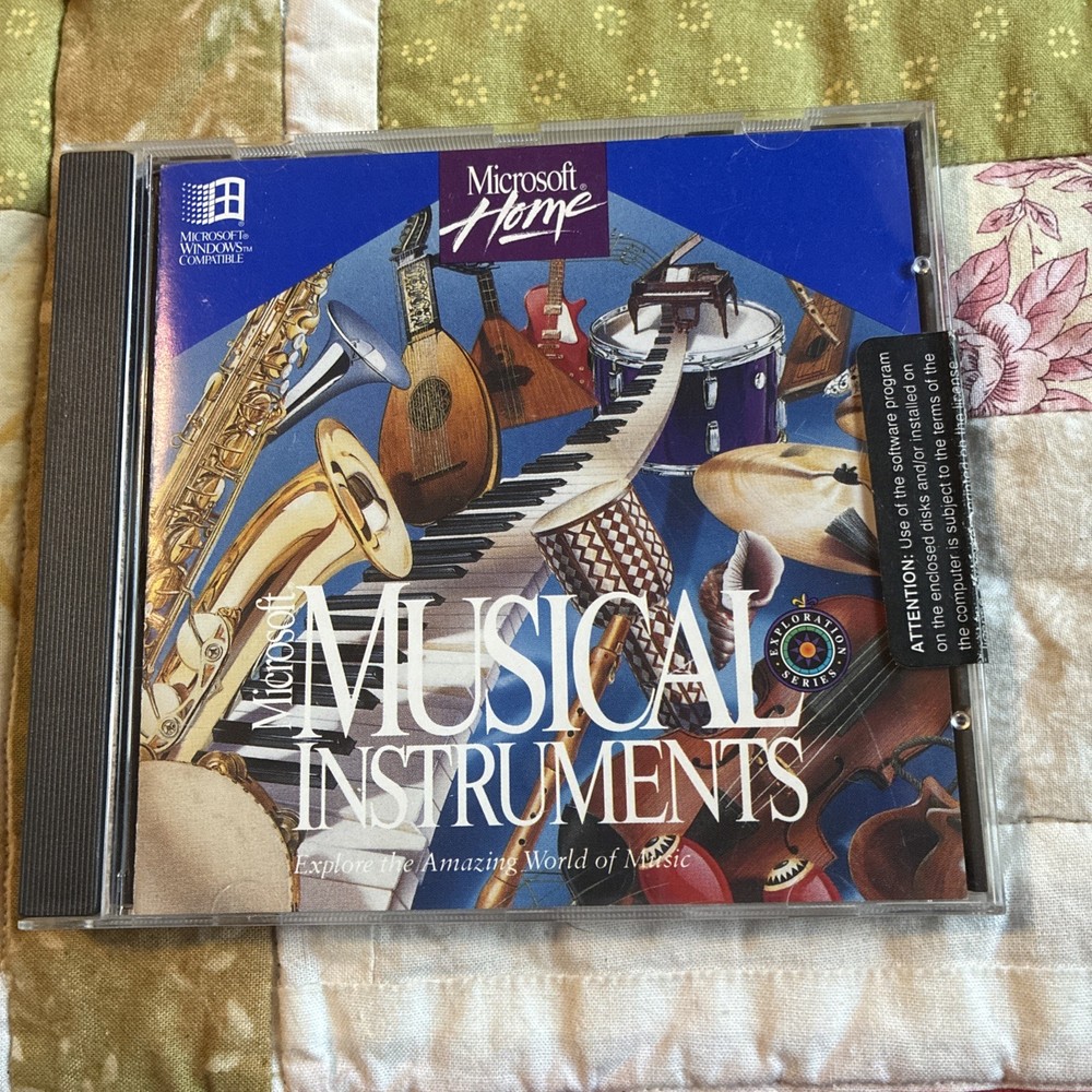 Microsoft Musical Instruments Original CD Case 1992