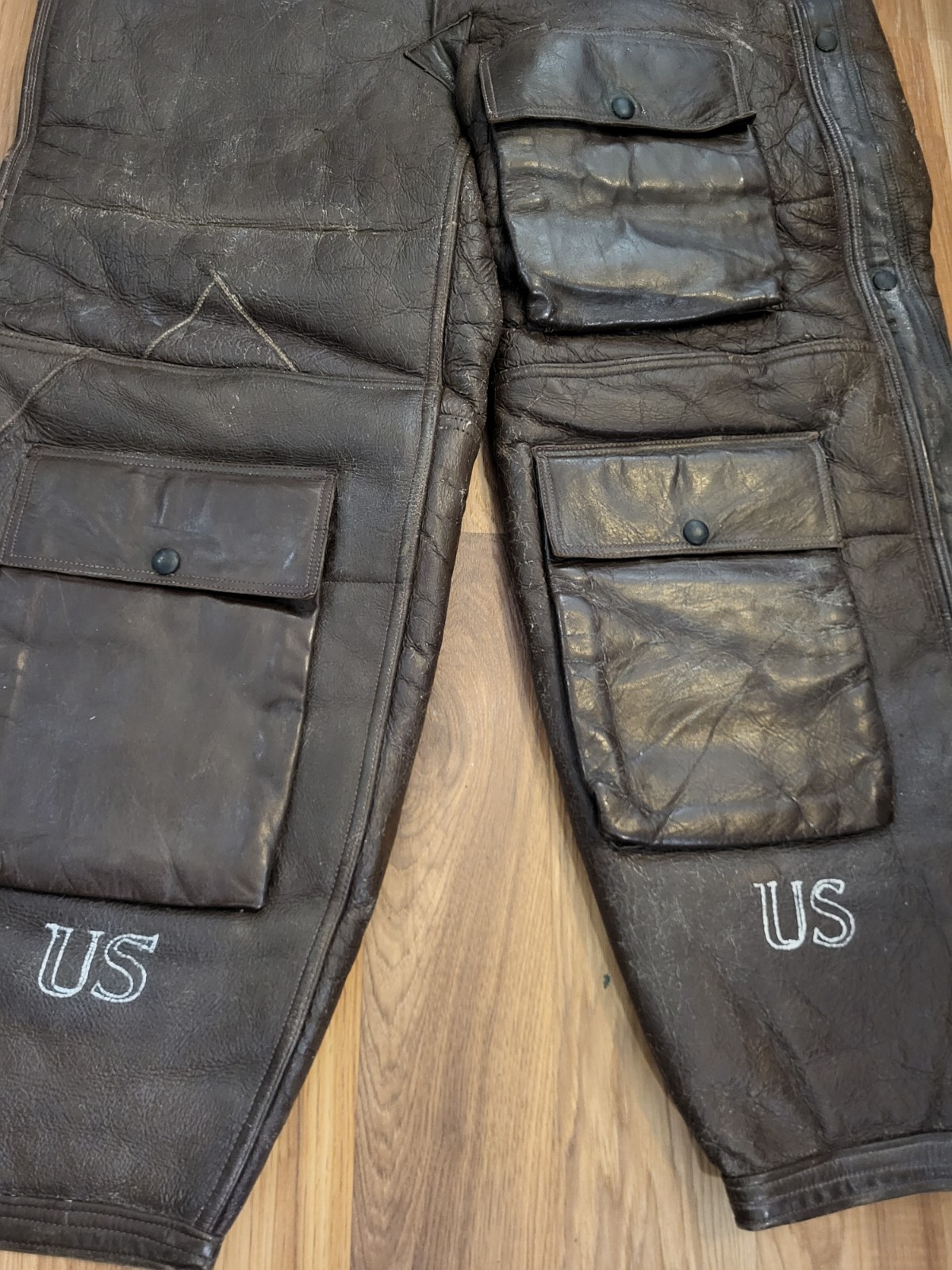 WWII WW2 Sheepskin Leather US AF Army Air Force AN-T-35 Pants & A6 Flight Boots