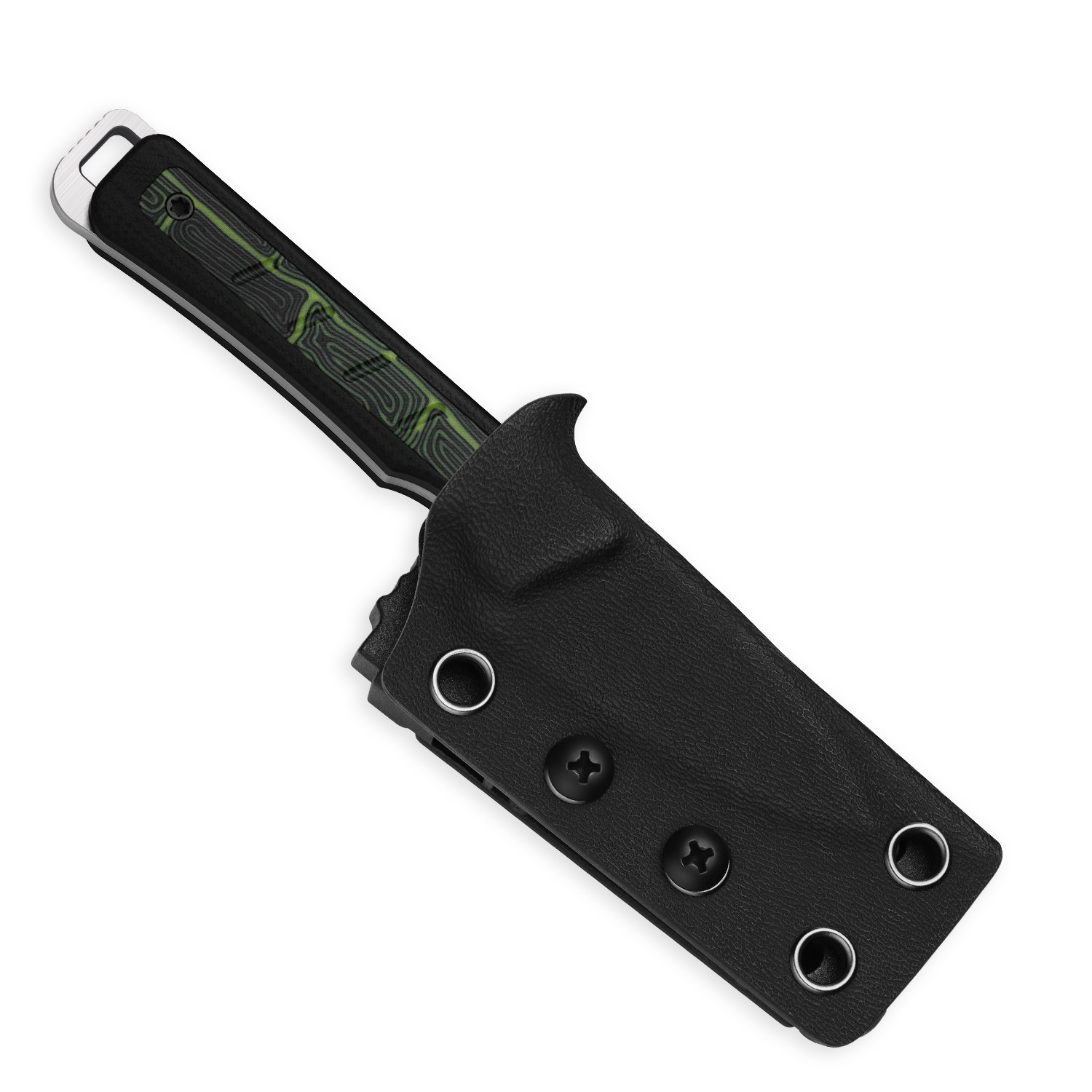 Kizer Whiskey Jack Fixed Knife AEB-L Blade G10 & Damascus G10 Handle With Sheath