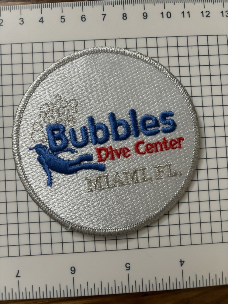 Bubbles Dive Center Miami FL scuba Diver Patch