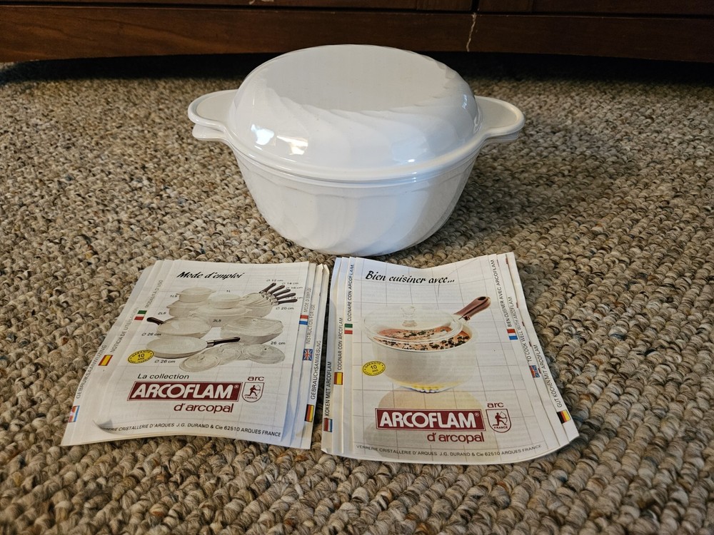 Arcoflam White Casserole Bowl Cookware