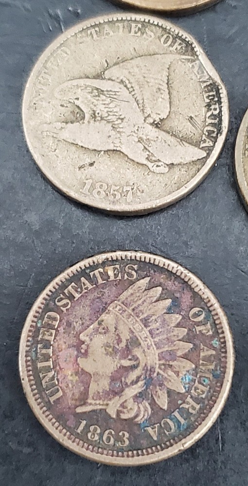 9 Mixed Flying Eagle & Indian Cent Collection