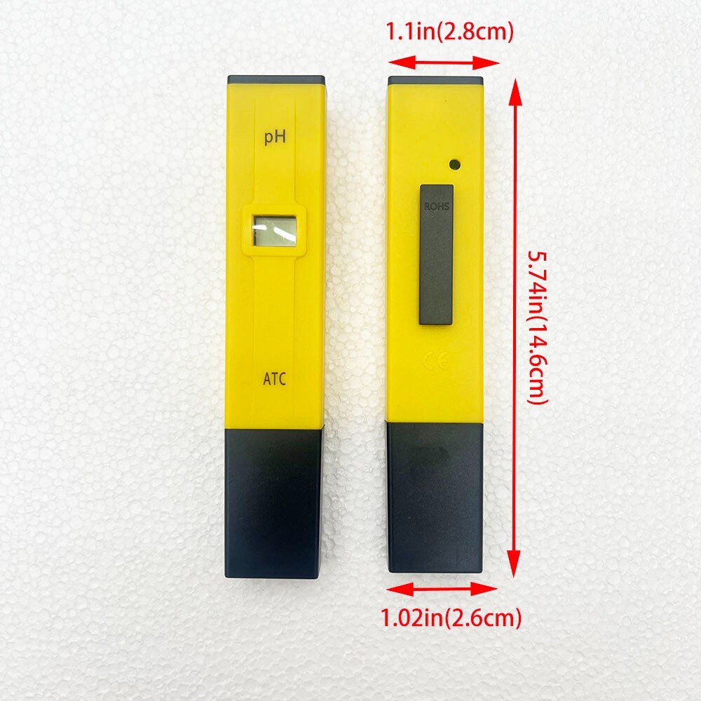 Digital pH Meter Tester 0.0-14.0 pH Range 0.1 pH Resolution ±0.1 pH Accuracy