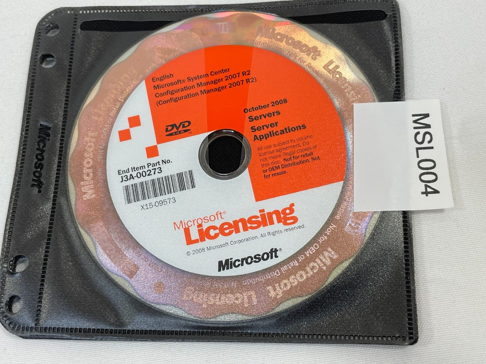 Microsoft System Center Configuration Manager 2007 R2 Windows DVD October 2008
