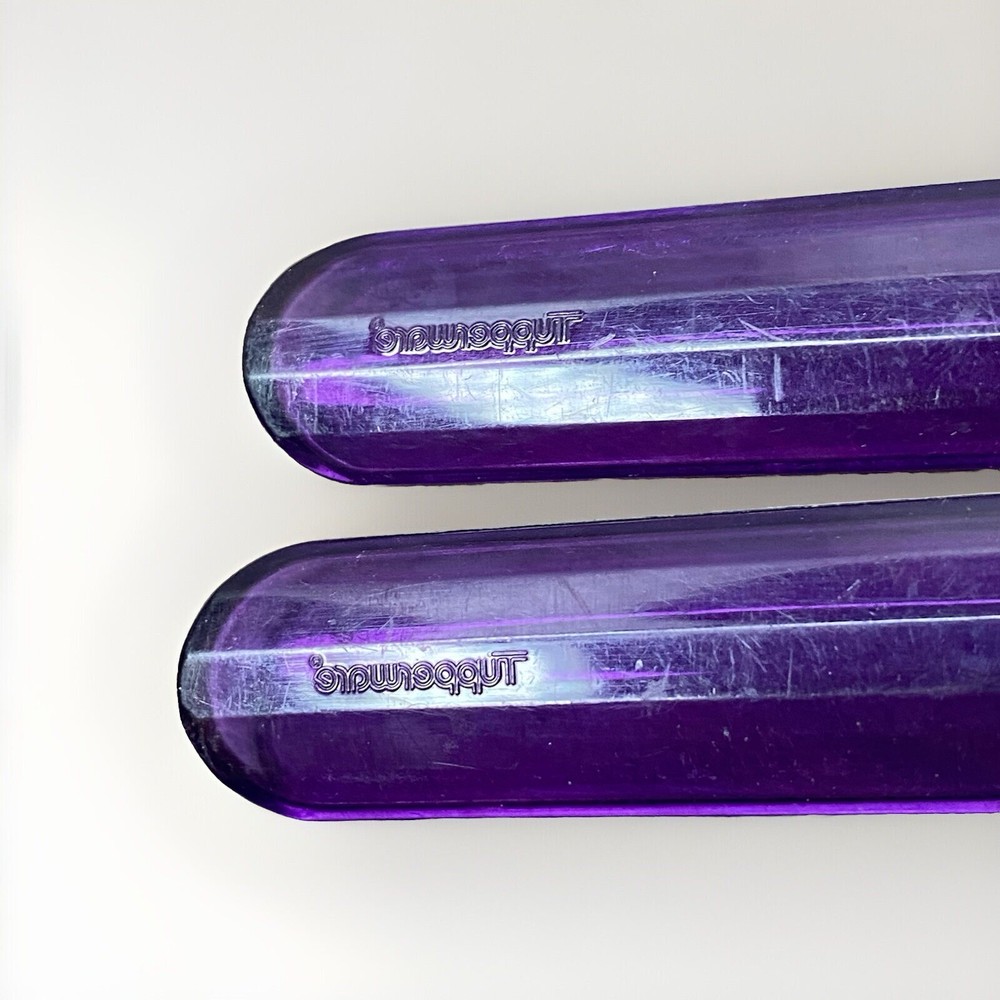 Purple Tupperware Salad Server Set Fork Spoon