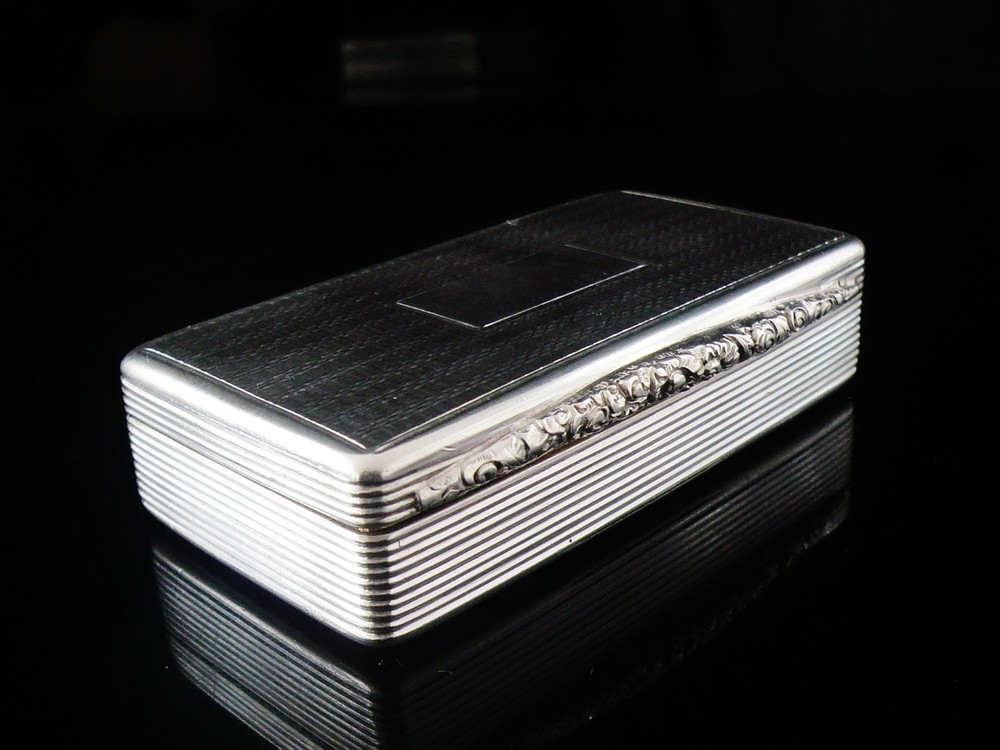 Immaculate Sterling Silver Snuff Box, Hallmarked Birmingham 1836
