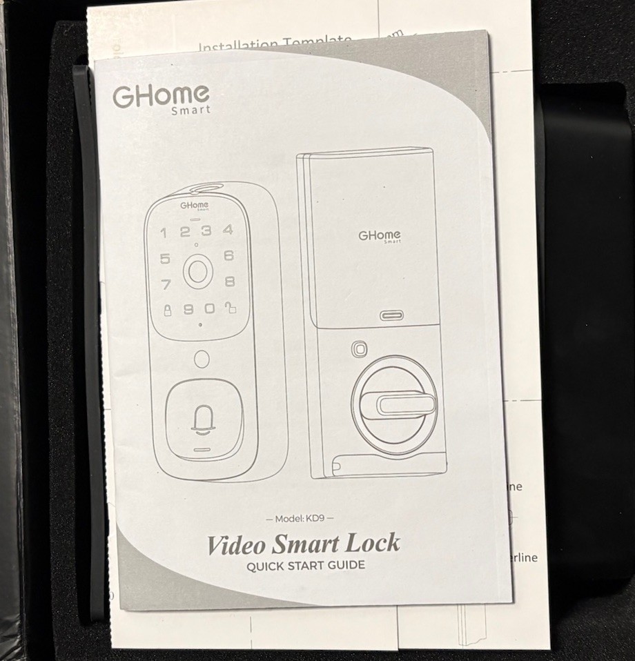 G Home Video Smart Lock KD9 (Missing nails)