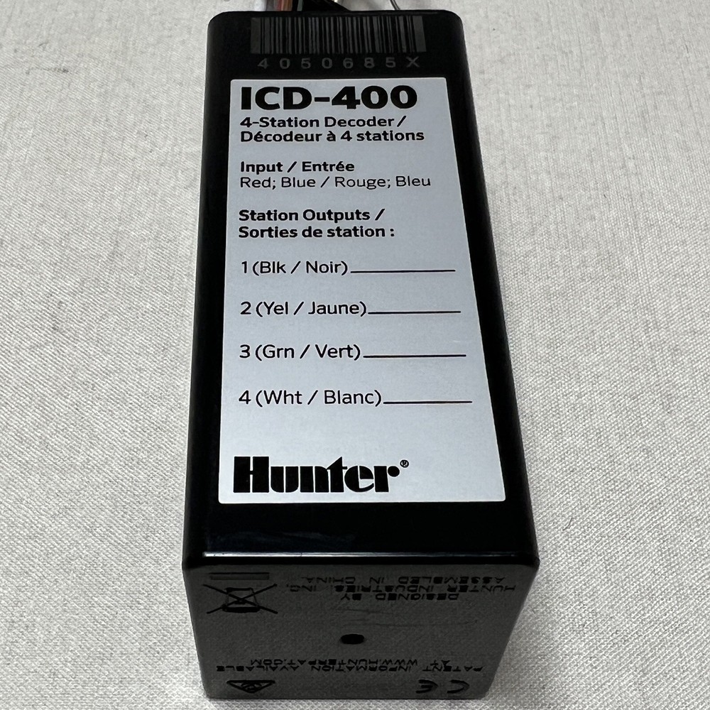 Hunter ICD-400 Four Station Decoder w Integrated Surge Protection 03/2018