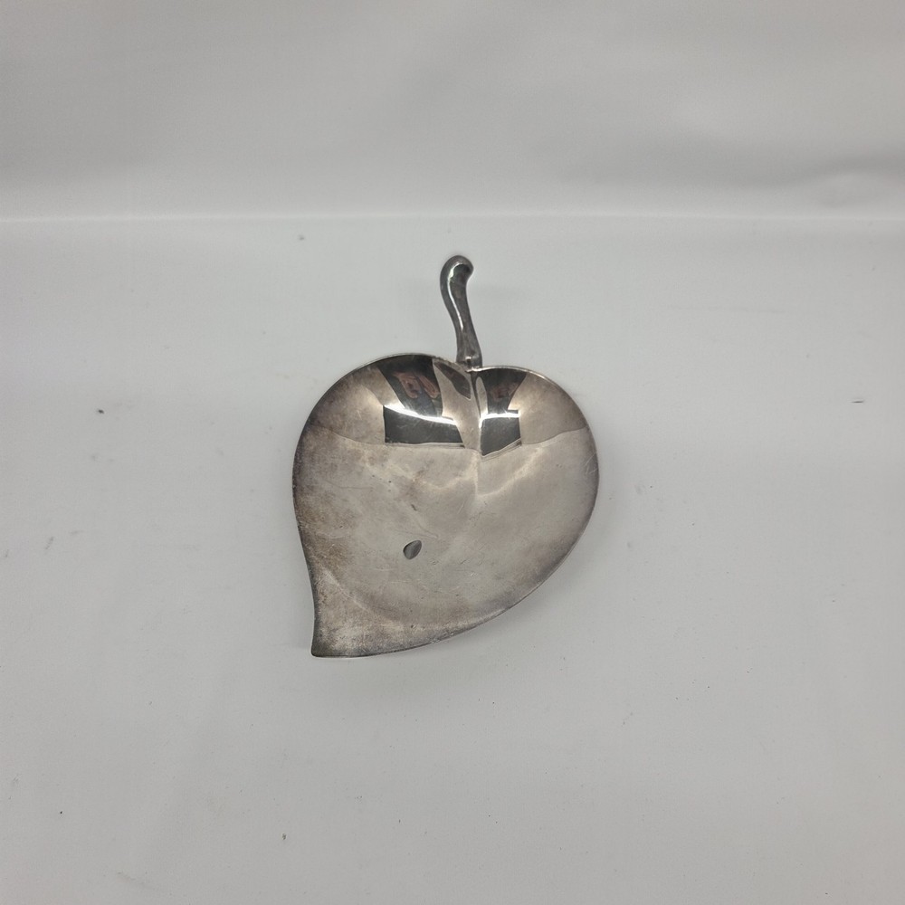 1883 F.B. Rogers Silver Co Leaf Trinket Candy Dish MCM Vintage