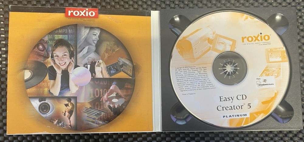 VINTAGE SOFTWARE | Roxio Easy CD Creator 5 - Platinum Version | WITH INSTALL KEY