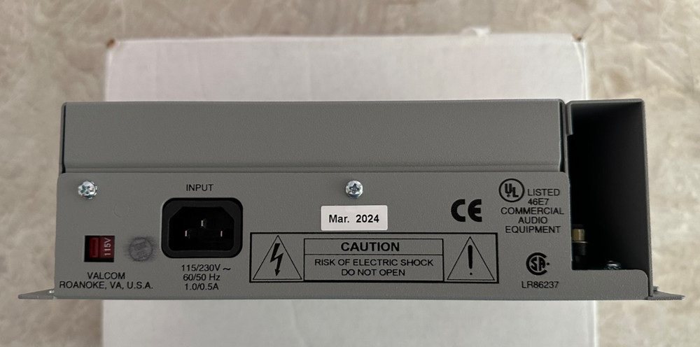 V-2003A VALCOM PAGE CONTROL - DATED: MARCH 2024