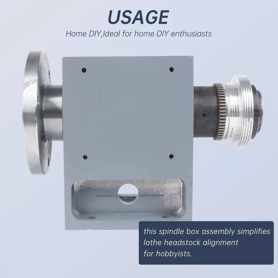 125mm Lathe Headstock Spindle Box Assembly 38mm Hole For WM210 MX-210V CD-210V