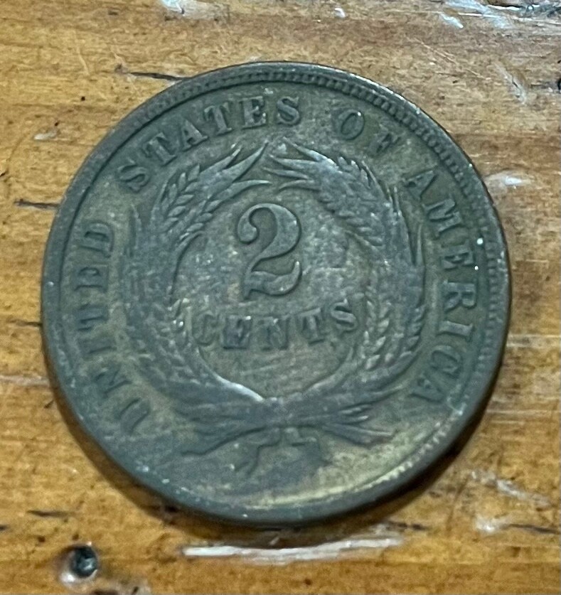 1865 Two Cent Piece U.S. Coin