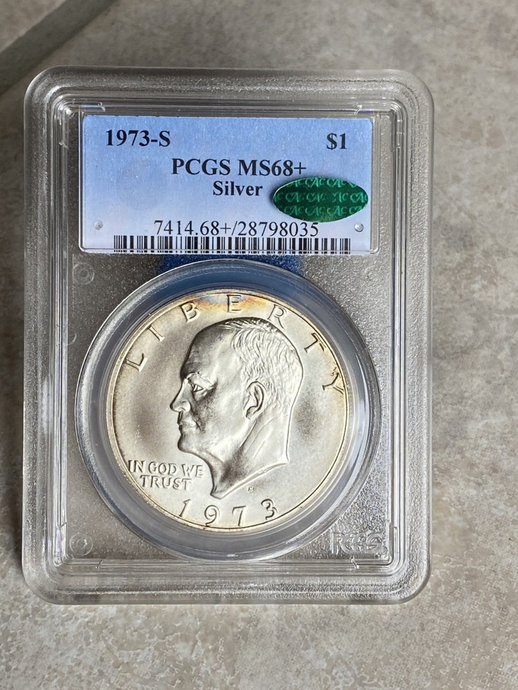 1973-S Silver Eisenhower Dollar, PCGS MS68+  CAC approved