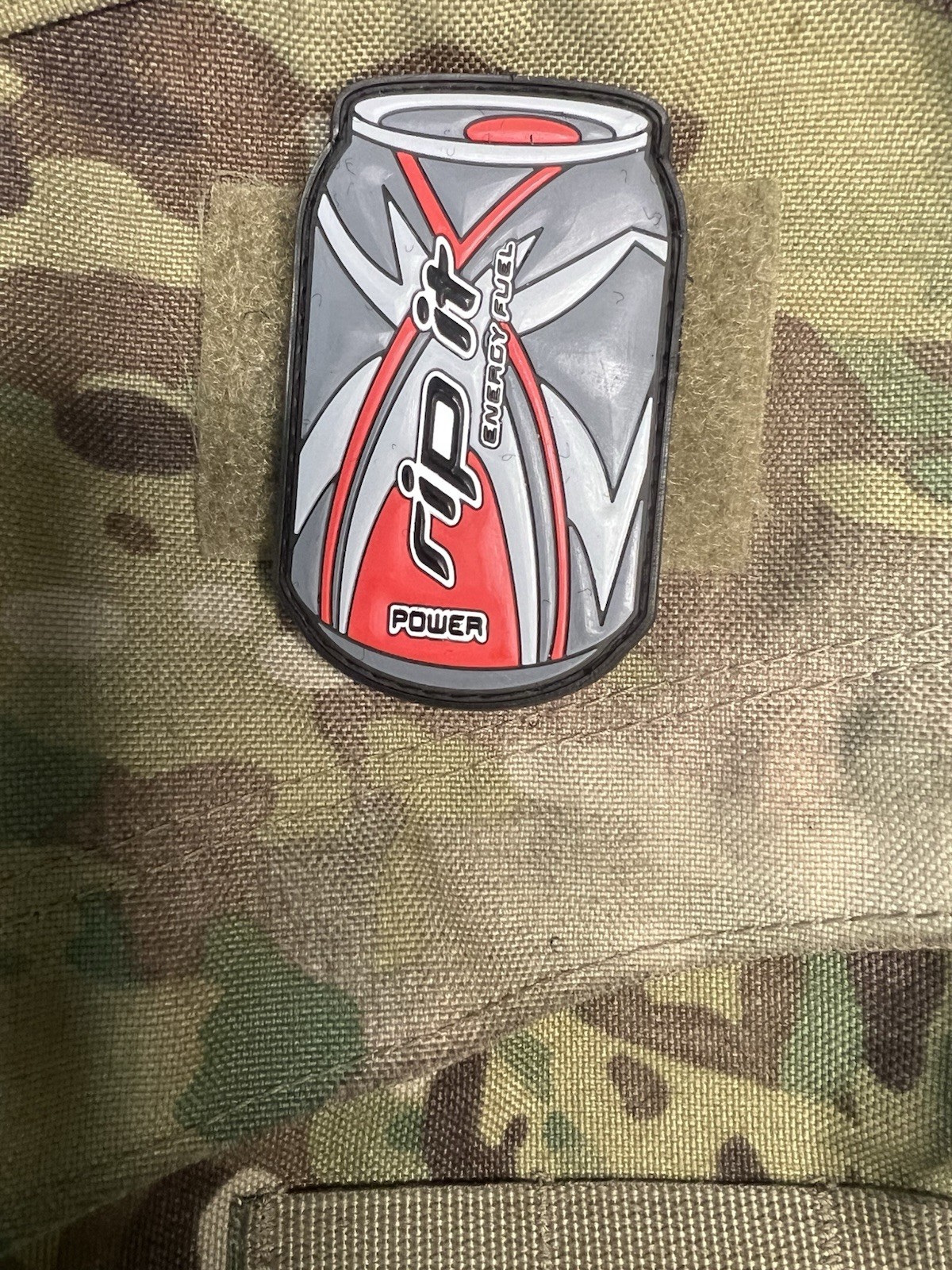RIP IT Energy Drink PVC Military Morale Patch Military Deployment Patch, Veteran