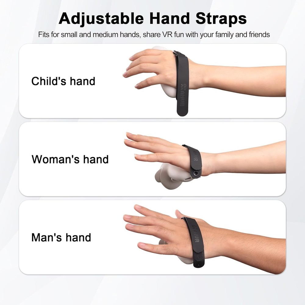 Controller Grips Compatible with Meta/Oculus Quest 3/Quest 3S, Silicone Accessor