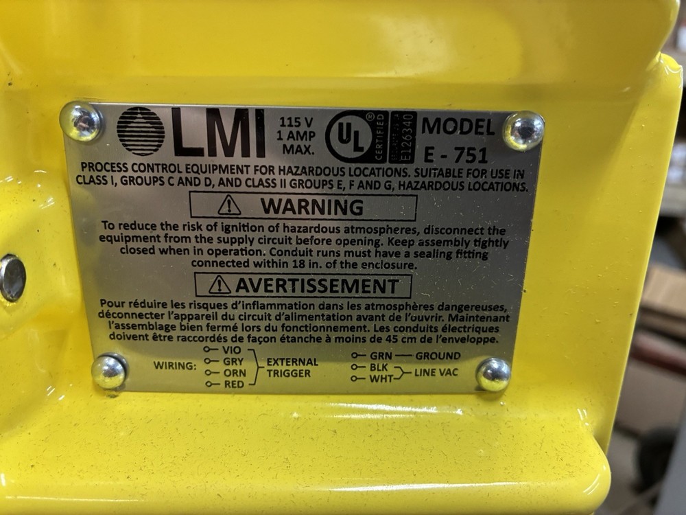 LMI Milton Roy E701-297 Explosion Proof Metering Dosing Pump 316SS Head