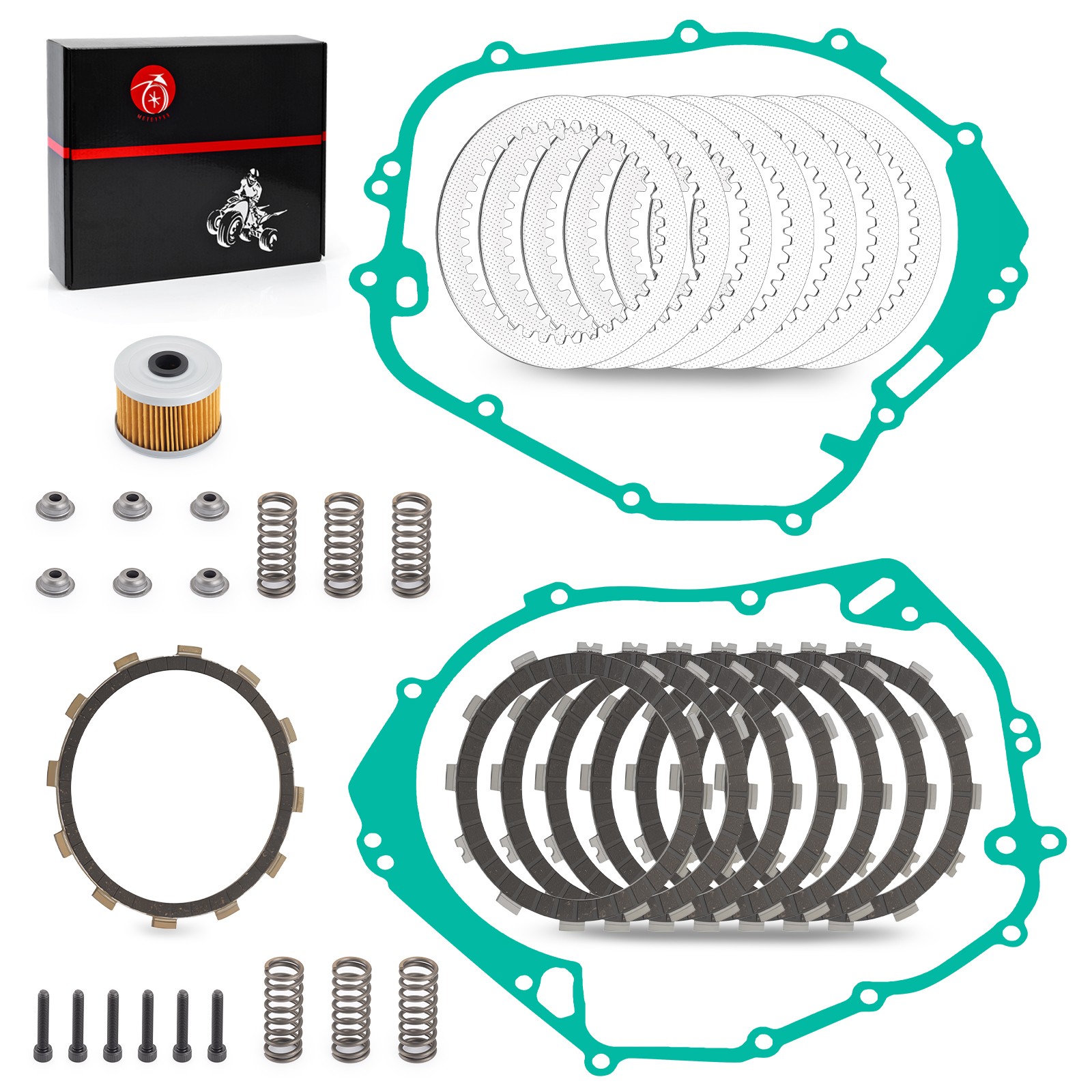 Clutch Plates Springs & Gasket & Oil Filter for Polaris Outlaw 500 Predator 500