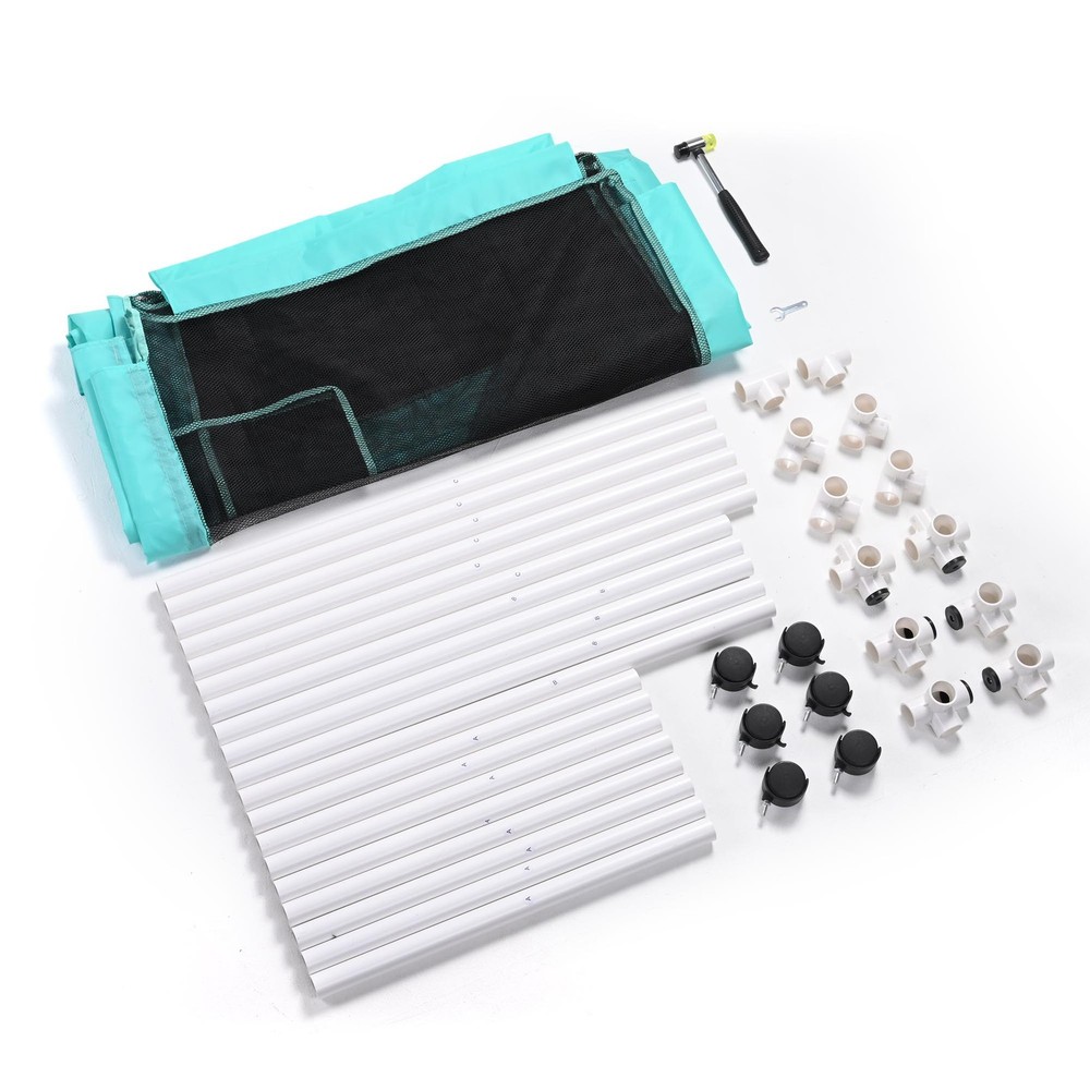 AplusChoice 214 Gallon Pool Float Storage Bin 6 Wheels Rolling Cart Closeout