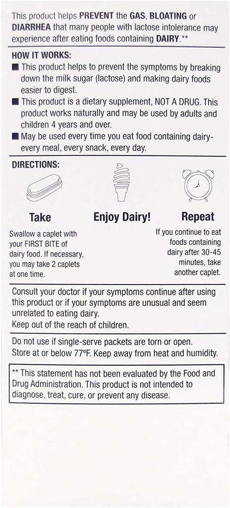 Quick Relief for Lactose Intolerance, 180 Pack