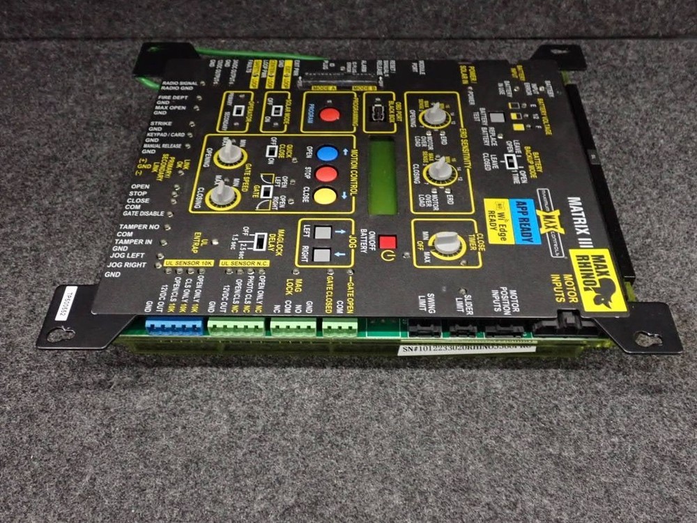 MAXIMUM CONTROLS Matrix 3 Gate Operator PCB Control Main Board, No Box