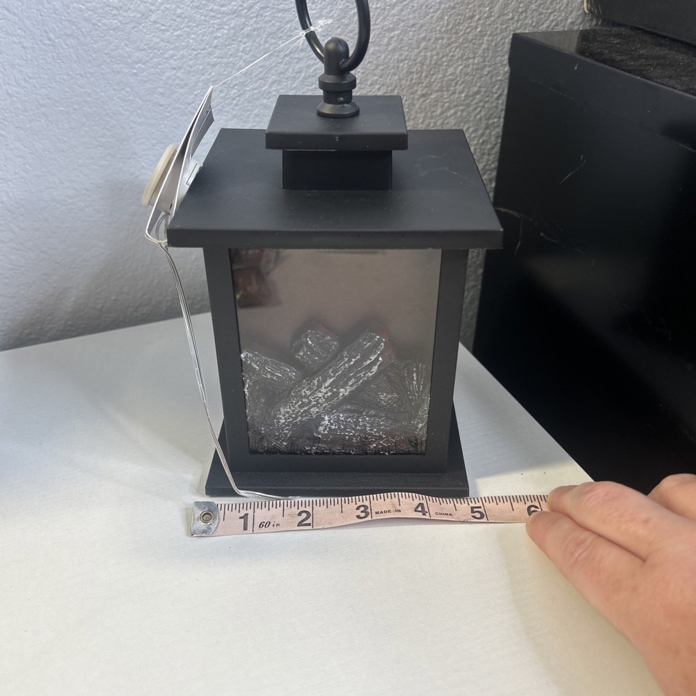 GRAYSON HOME Small LED Tabletop Fireplace in Black