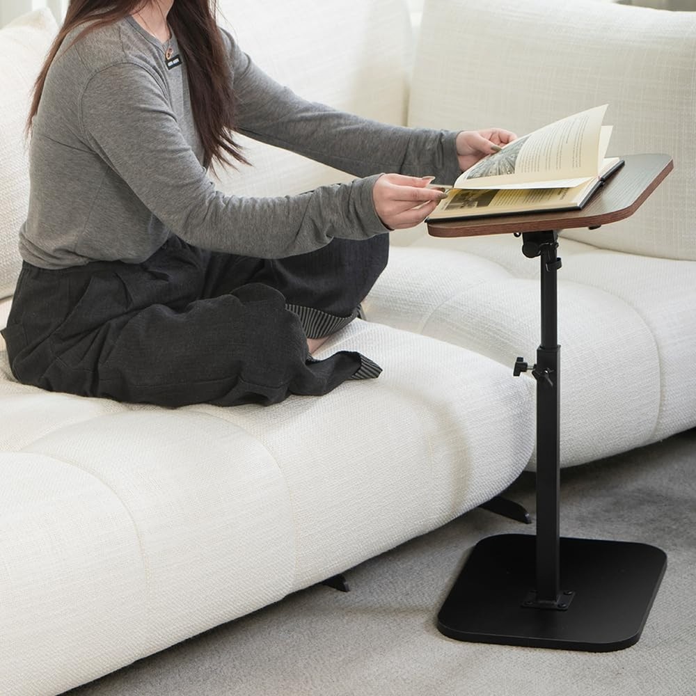 ACEQLYT® Small Adjustable Side Table, Adjustable Height & Flip-Over Panel D