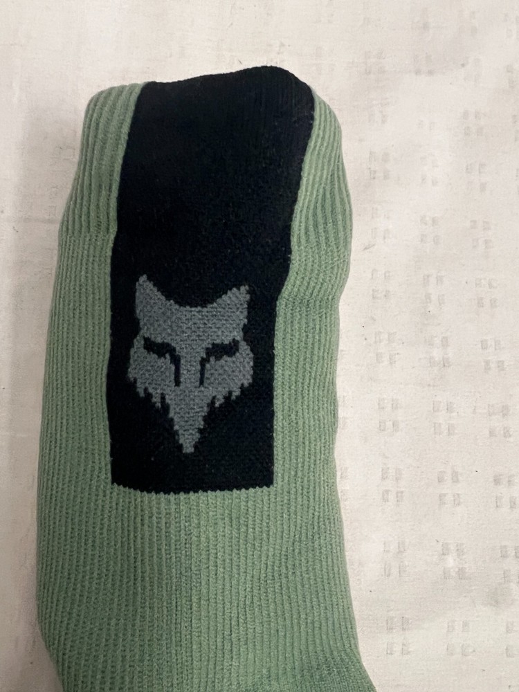 Fox Racing Defend Water Socks Cushioned Crew Socks Green Small/Medium SAMPLE