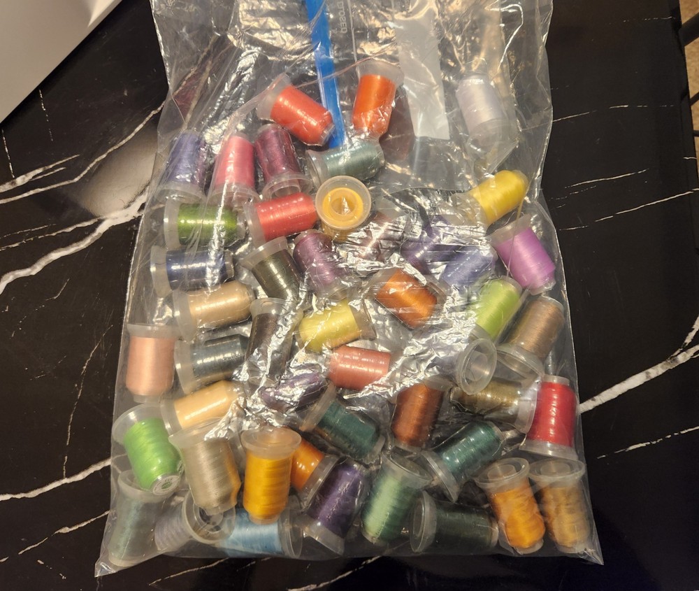 Embroidery Thread Lot 47 Spools Polyester 40wt Brother Compatible