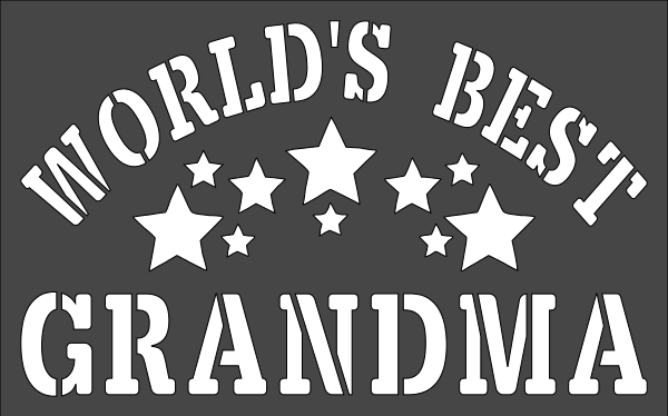 6"x10" Clear Plastic Stencil - Best Grandma (MC658)