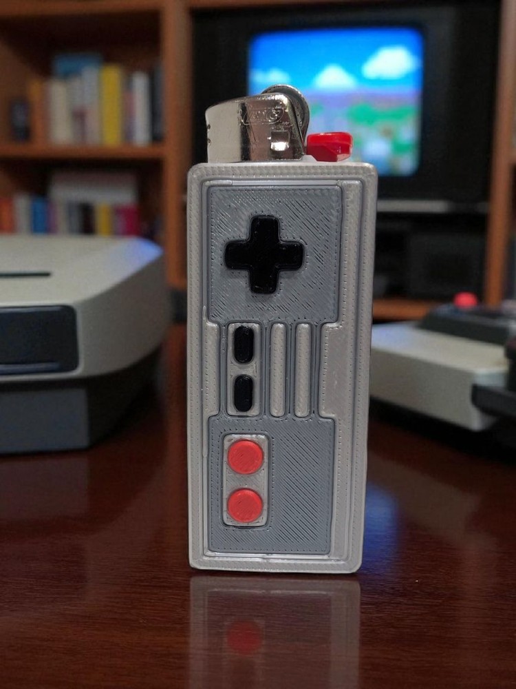 Vintage Controller Lighter Case (Fits Plain Reg Size BIC Lighters)