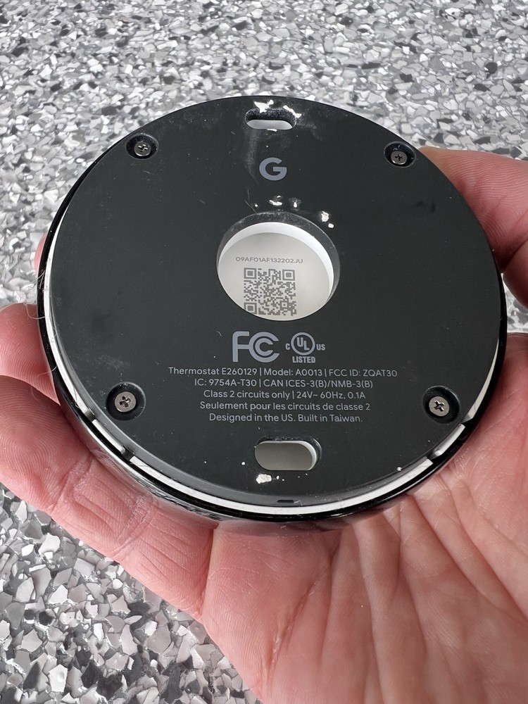 Google Nest Learning Thermostat 3rd Generation, Gloss Black