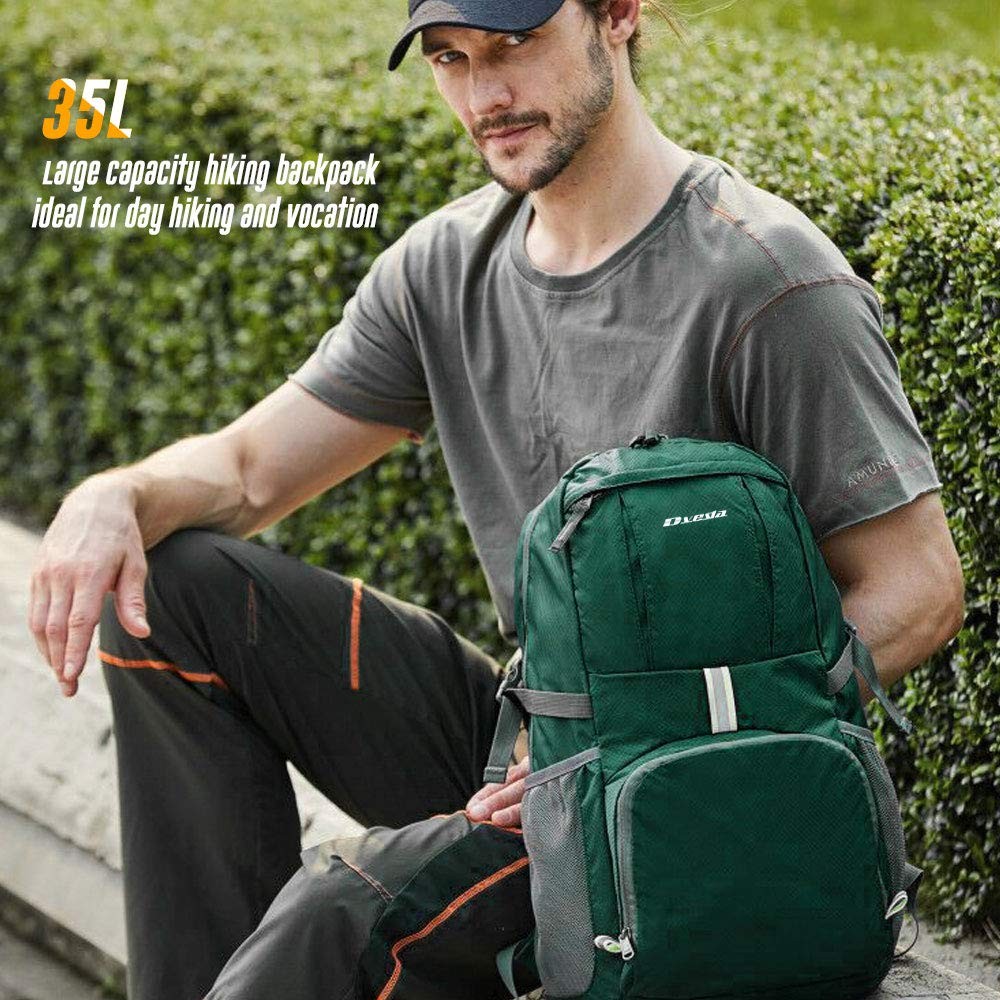 35L Lightweight Packable Backpack Waterproof Durable Hiking Travel Backpack D...
