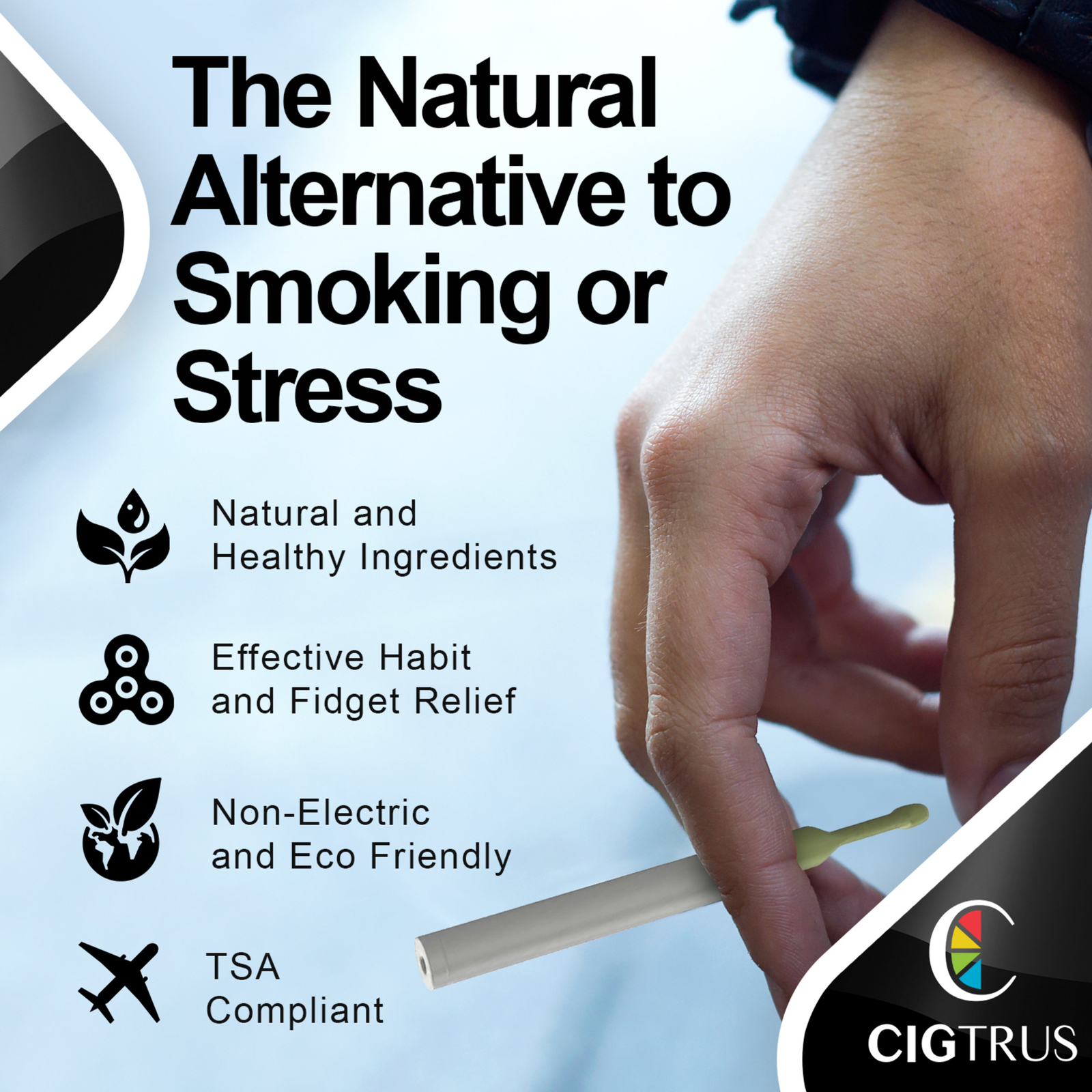 Cigtrus Smokeless Air Inhaler - Natural Smoking Alternative - Lemon Lime